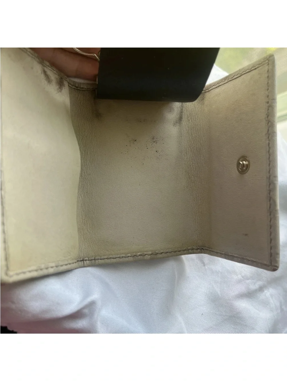 GUCCI Ssima Leather 6 Rings Key Case White